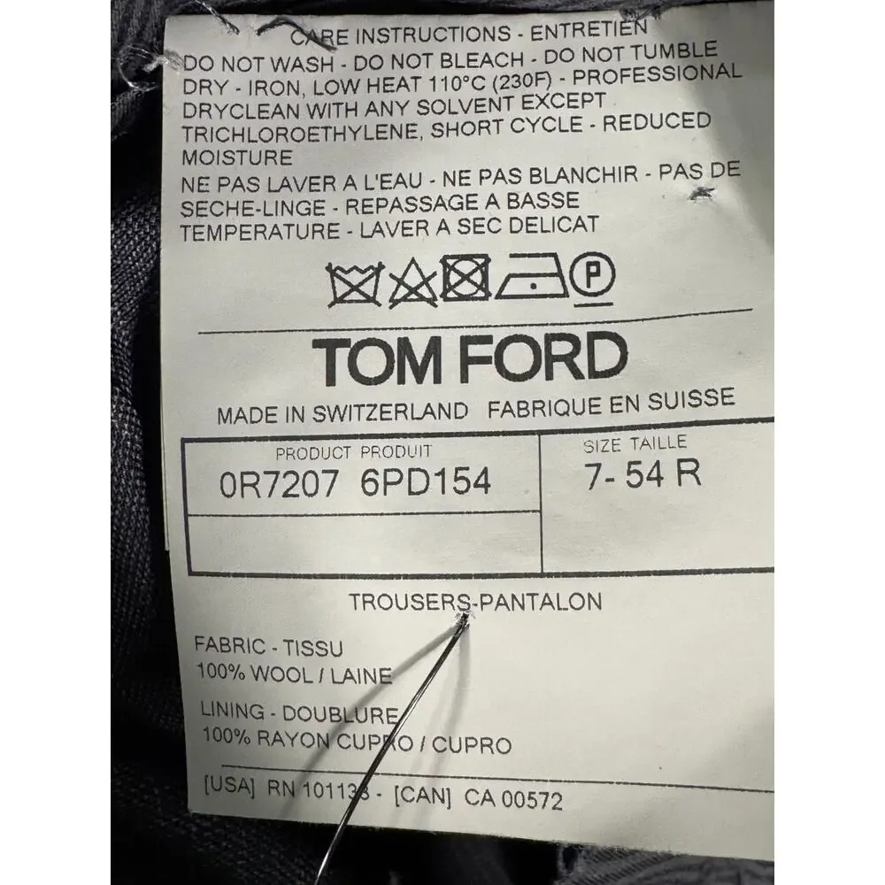 Tom Ford Gray Checked 2Pc Wool Suit 54EU 44R US Men's 36x30 trousers